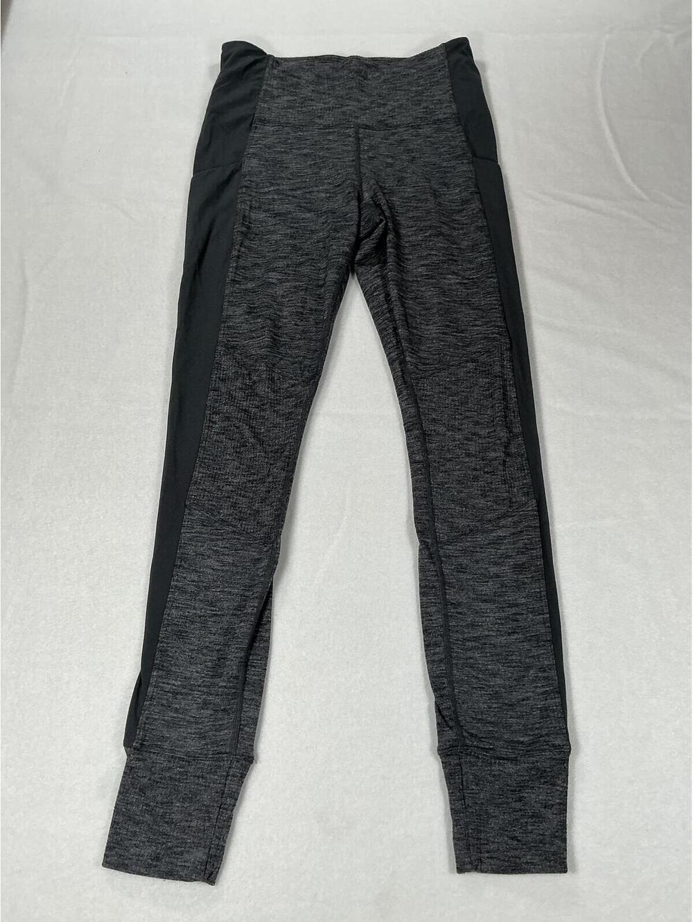 Athleta Women's XS Heathered Gray Black Activewear Leggings